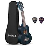 Juarez 21" Soprano Ukulele Kit, AQUILA Strings (Strings Made in ITALY), Sapele Body, Rosewood Fingerboard, Matte Finish, with Bag and Picks, Blue