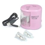 Rapesco 1446 PS12-USB Automatic/Electric Pencil Sharpener with USB or Battery (not Included) Charging, Candy Pink