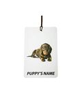 Personalised Dachshund Puppy Car Air Freshener (Custom Cute Canine/Fun Xmas Christmas Stocking Filler/Secret Santa/Unique Novelty Scented Pet Animal Gift)