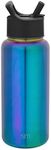 Simple Modern 32 oz Summit Water Bottle with Straw Lid - Gifts for Men & Women Hydro Vacuum Insulated Flask Double Wall Liter - 18/8 Stainless Steel -Prism