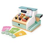 Tender Leaf Toys - General Stores Till - Comprehensive Wooden Shop Till Play Set with Scanner - Inspires Creative and Imaginative Roleplay - Age 3+