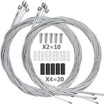 Hapleby 10PCS Premium Bike Shift Cable, Professional Bicycle Shift Wire Kit for Mountain and Road Bicycle, for Free 5 O-Rings, 10 End Ferrules and 20 End Caps