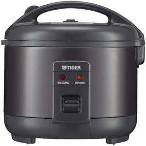 Tiger JNP-S55U-KY 3 Cup Capacity White Rice Cooker with Non-Stick Inner Pot, Retractable Power Cord, and Keep Warm up to 12 hours (Obsidian Black)