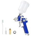 SI FANG HVLP Spray Gun Mini Air Paint Sprayer with 1.0mm Nozzle, 125cc Cup Gravity Feed Automotive Paint Gun, Professional Spray Gun for Cars Furniture House Painting