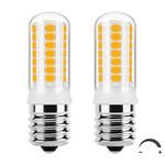 DiCUNO E17 LED Bulb Dimmable, Microwave Oven Light Bulb 2700K Warm White, 3 Watt 40W Halogen Equivalent, T7 LED Appliance Replacement Bulb 400LM, 120V Under Hood Microwave Light Bulbs, 2-Pack