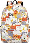 NISHI - Medium Kids Backpack Waterproof Backpack, Girls & Women Stylish Trendy College, School & College Bag (YELLOW CAT)