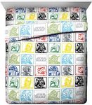 Jay Franco Star Wars Classic Grid Queen Sheet Set - 4 Piece Set Super Soft and Cozy Kid’s Bedding Features Luke Skywalker & Darth Vade - Fade Resistant Microfiber Sheets (Official Star Wars Product)