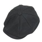 Classic 8 Panel Wool Tweed Newsboy Gatsby Ivy Cap Golf Cabbie Driving Hat, #58, One size