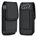 ykooe Cell Phone Pouch Nylon Holster Case with Belt Clip Cover for iPhone 11, Pro, Max, 6 7 X, Samsung Galaxy A10, A20, A50, S6, S7, S8, S9, S10, Note 10 Plus,Huawei, Motorola, Other Smartphone