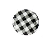 Metal Lug Cap 63 mm Lid for Glass Storage Jars and bottles (brand peerul) (10, Black Checkered)