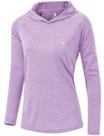 Rdruko Women's UPF 50+ Sun Protection Hoodie SPF Long Sleeve Hiking Running Shirts Lightweight(Light Purple,CA M)