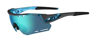 Tifosi Alliant Sport Mens Sunglasses - Ideal For Cycling, MTB and Baseball - Womens & Unisex Glasses, Gunmetal/Blue (Clarion Blue/Ac Red/Clear), Taille unique