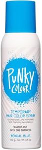 Punky Temporary Hair Color Spray, Bengal Blue, Non-Sticky, Non-Damaging, Travel Size Hair Dye for Instant Vivid Hair Color, 3.5 oz