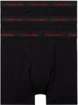Calvin Klein Men's Boxer Brief 3Pk 000NB2616A, Black (Black W/Pompian Red Logos), L (Pack of 3)