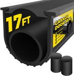 Holikme Garage Door Seals Bottom Rubber,Flexible Rubber Garage Door Seal,Door Threshold, Weather Stripping Kit Seal Strip Replacement,5/16 Inch T-End, 3.74 Inch Width (17Ft, Black)