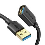 UGREEN USB 3.0 Extension Cable, USB A Male to A Female Extender, USB Extension Lead Supports 5Gbps High Speed Data Transfer, Compatible with USB Disk Keyboard Mouse Hard Drive Printer Scanner (2M)