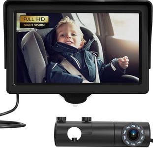 Baby Car Camera, HD Display Baby Car Mirror with Night Vision Feature, 4.3 inch Baby Car Monitor with Wide Clear View, Baby Car Seat Mirror Camera Rear Facing to Observe Baby’s Every Move