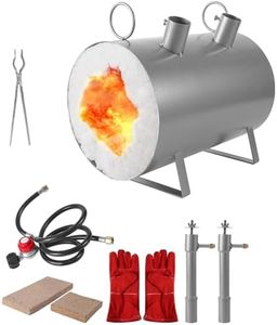 Garvee Stainless Steel Propane Double-Head Forging Furnace - Efficient Heating for Blacksmith, DIY Hobbyist & Artists