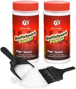 RAYNA GAMES Shuffleboard Sand Wax Shuffleboard Powder High Speed Shuffleboard Salt Set Include Mini Broom Sets -2 Cans