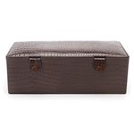 Red Cherry Sophisticated Genuine Leather 2 Tray Mini Jewellery Box with Velvet Lining, Perfect for Keeping Your Jewelry Safe and Stylish