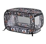 Beatrice Home Fashions Portable, Collapsible, Pop Up Travel Pet Kennel, 36" L x 22" W x 22" H, Face of Love