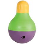 Starmark Bob-A-Lot Interactive Pet Toy, Large, Yellow/Green/Purple