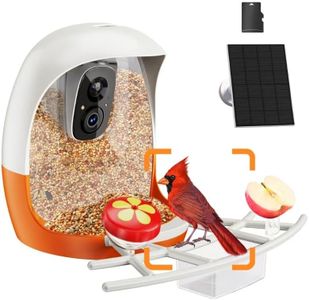 Smart Bird Feeder with Camera,2K HD AI Identify Bird Feeder with 32G Card 5200mAh Battery, Video Live Stream Camera with Instant Arrival Alerts, Live View