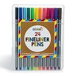 abeec Fineliner Pen Set - Set Of 24 Assorted Coloured Felt Tip Pens - Coloured Pens For Writing - Journaling Supplies - Bullet Journal Accessories - Back To School Supplies - Stationary Supplies