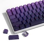 XVX Side Print Keycaps - Shine Through Keycaps, PBT Double Shot Custom Keycap Set, 136 Keys Gradient Purple Keycaps, OEM Profile Keyboard Keycaps for Cherry Gateron MX Switches Keyboard