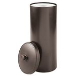 InterDesign Kent Free Standing Toilet Paper Holder - Spare Roll Storage for Bathroom, Brown