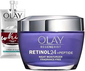 Olay Regenerist Retinol Moisturizer, Retinol 24 Night Face Cream with Niacinamide, Anti-Wrinkle Fragrance-Free 1.7 oz, Includes Olay Whip Travel Size for Dry Skin