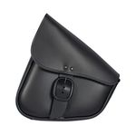 Dowco Willie & Max 59893-00 Triangulated Leather Motorcycle Swingarm Bag: Matte Black Buckle, Black, 9 Liter Capacity