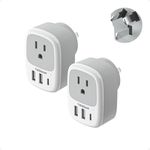 2 Pack New Zealand Power Adapter, T