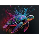 DAERLE Colorful Turtle Diamond Painting Diamond Art Kits, Seabed Diamond Painting Art Kits for Adults and Kids, Diamond Crystal Painting Kits for Home Wall Decor 40x30cm