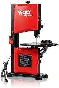 VIGO POWER 9-Inch Benchtop Band Saw for Woodworking, Portable Bandsaw, 2.8A Induction Motor, Dual-Speed 1700/2500 FPM, 12x12" Aluminum Tilting Table 0-45°, Miter Gauge & Dust Port, DIY