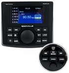 Rockville RGHR-ZA 4 Zone Marine Gauge Hole Receiver Bluetooth App Control+Remote