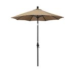 California Umbrella GSCUF758117-FD10 7.5' Round Market Umbrella, Terrace Ridge Sequoia Olefin