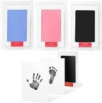 Pacify 3 Pack Baby Hand and Footprint Kit Pet Paw Inkless Print Pads Baby Handprint Kit Clean Touch Ink Pad(3-Multicolor)