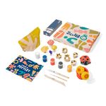 Sculpd Kids Pottery Kit, Air-Dry Clay Starter Kit for Kids Age 4 to 6, Air Dry Clay with 5 Colour Paint Set, Paintbrushes, Pottery Tools, Clay Cutters, Sponge and Step-by-Step Guide