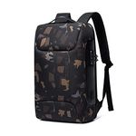 FANDARE Laptop Backpack Business Anti-Theft Daypacks Travel Large Backpack with USB Charging Port Waterproof College School Computer Bag Bookbag for Women & Men Fits 15.6 Inch Notebook Camo