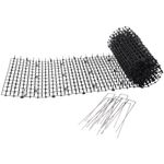 Prickle Strip Cat Scat Mat for Garden 200cm*30cm Plastic Cat Spikes Deterrent Plant Protective Net for Outdoor Garden and Flowers U-Shaped Pegs Included (2M)