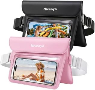 Niveaya Double Space Waterproof Fanny Pack, IPX8 Waterproof Dry Bag Waist Pouch for Beach, Kayaking, Swimming, Boat Travel Essentials, Waterproof Phone Bag & Passport Holder for Women Men(2 Pack)