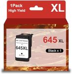 645XL Balck Ink Cartridge Replacement for Canon PG-645 PG 645 645XL Black Works for Pixma MG2560 MG2460 MG2960 MG2965 MX496 (1 Black)