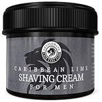 Gentlemans Face Care Club Lime Shaving Cream - Luxury Shave Soap From Gentlemans Face Care Club - Large 90 Day Supply 150ml Pot (Caribbean Lime)