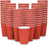 SEZ Premium Ripple Paper Cups for Wedding Event and Office Use(Red,360 Ml) Pack of 100