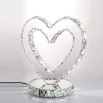 Creative Heart-Shaped LED Table Lamps Crystal Lamp, Modern 18W LED Bedside Lamp, Bedroom Living Room Crystal Lamp Night Light,Table Lamps Desk Lamps Reading Lamp(White Light)