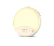 arcnics® - Premium Sunrise WakeUp Light for Bedroom/Bedside Table, Living Room with Alarm Clock, FM Radio, Sunrise/Set Simulation, 2 Alarms, Snooze, 7 Colors & Natural Sounds, 4 Light Effects