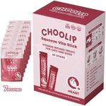 Choolip Squeeze Vita Stick Healthy Cat Treats Infused with Heart Support Cat Vitamins. 49pk Tasty Dog and Cat Lickable Treat! Lickables for Cats Dessert, Training Cat Treat Sticks, Cat Lick Topper.