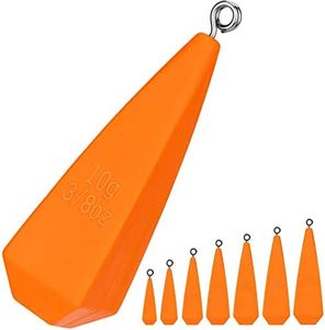 THKFISH Fishing Practice Plugs Practice Plugs Weight Casting Plug Fishing Practice for Kids Improving Casting Skill, 7 Sizes