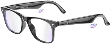 Haulvean Smart Glasses with 130+ Translation, AI Glasses with Music and Call Control Volumn Up and Down, 170mAh Multifunctional Bluetooth Smart Glasses for Men Women